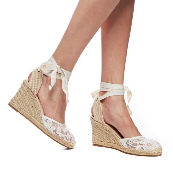 Soludos Shoes - SOLUDOS New Wedge Lace Up Espadrille Sandal Women's 10